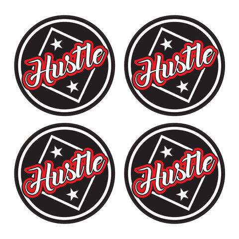 HUSTLE - Baseball Bat Knob Decal Set